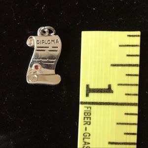 Sterling silver diploma charm